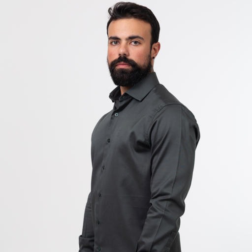 Camisa Social M/L Slim Fit JRA Cetim 127169